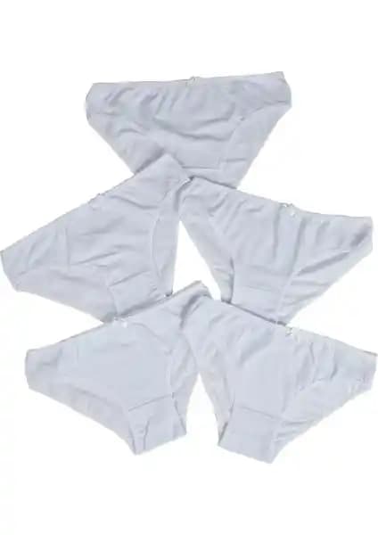 Nicoletta Kadın Külot 5'li Paket Likralı Beyaz Yüksek Kalite ve Konfor Sağlar