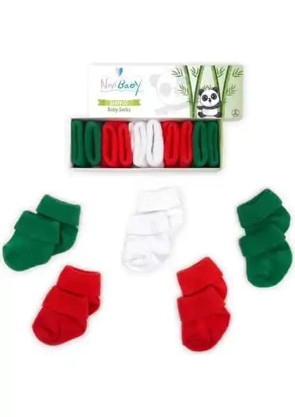 Novibaby 5'li Bambu Yenidoğan Bebek Çorapları: Doğal ve Yumuşak Konfor Sağlayan Seçenek