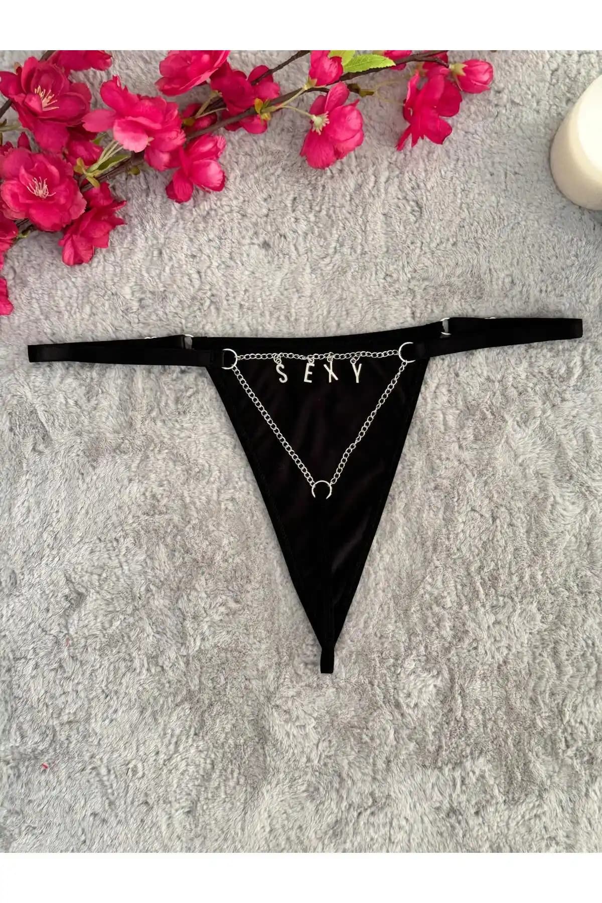 Oprah Kadın Seksi String İç Giyim, Ayarlanabilir Bel ve İncelikli Tasarım