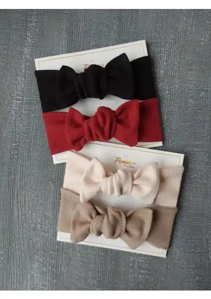 Pempem Bandana Kız Bebek Ribana Seti Şık ve Rahat Tasarımıyla 6 Aylık Bebekler İçin Uygun