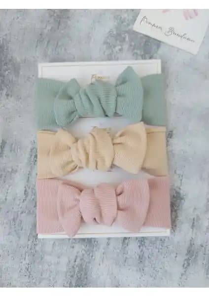 Pempem Kız Bebek Ribana Bandana Seti Şık ve Rahat Kullanım İçin Uygun Seçenek