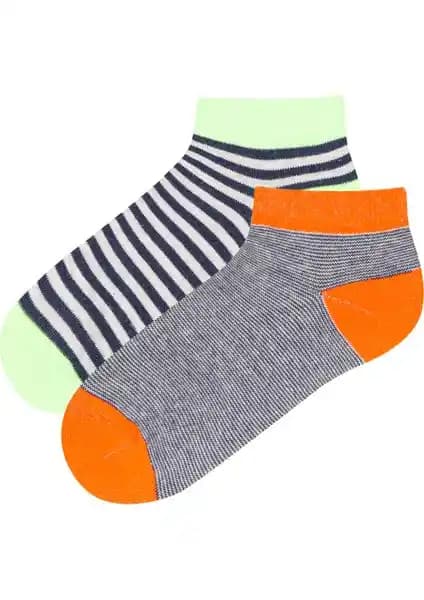 Penti Çok Renkli Erkek Çocuk Neon Striped 2'li Patik Çorap: Renkli ve Konforlu Günlük Kullanım Ürünü