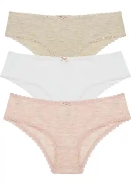 Penti Daily Lace 3'lü Pamuklu Bej Hipster Külot: Günlük Rahatlık ve Şıklık Sunan İç Giyim Seçeneği