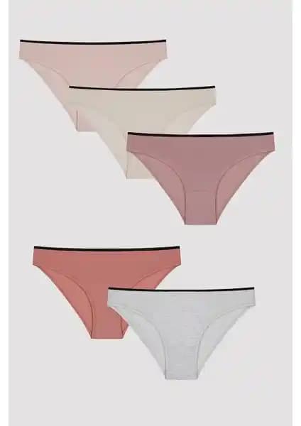 Penti Earth Tones 5'li Çok Renkli Slip Külot Seti Doğadan İlham Alan Rahat ve Şık İç Giyim