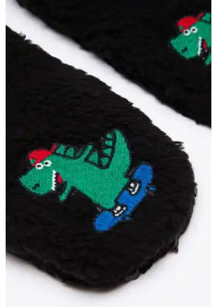 Penti Siyah Erkek Çocuk Dinozor Desenli Patik Çorap: Rahat ve Eğlenceli Günlük Giyim Ürünü