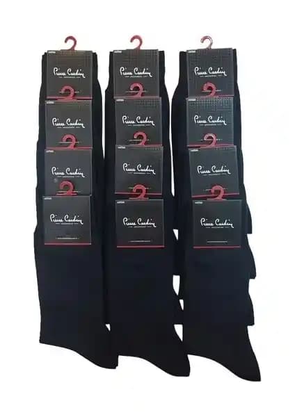 Pierre Cardin 12 Çift Çok Renkli Pamuk Erkek Çorapları Günlük ve Spor Kullanımına Uygun