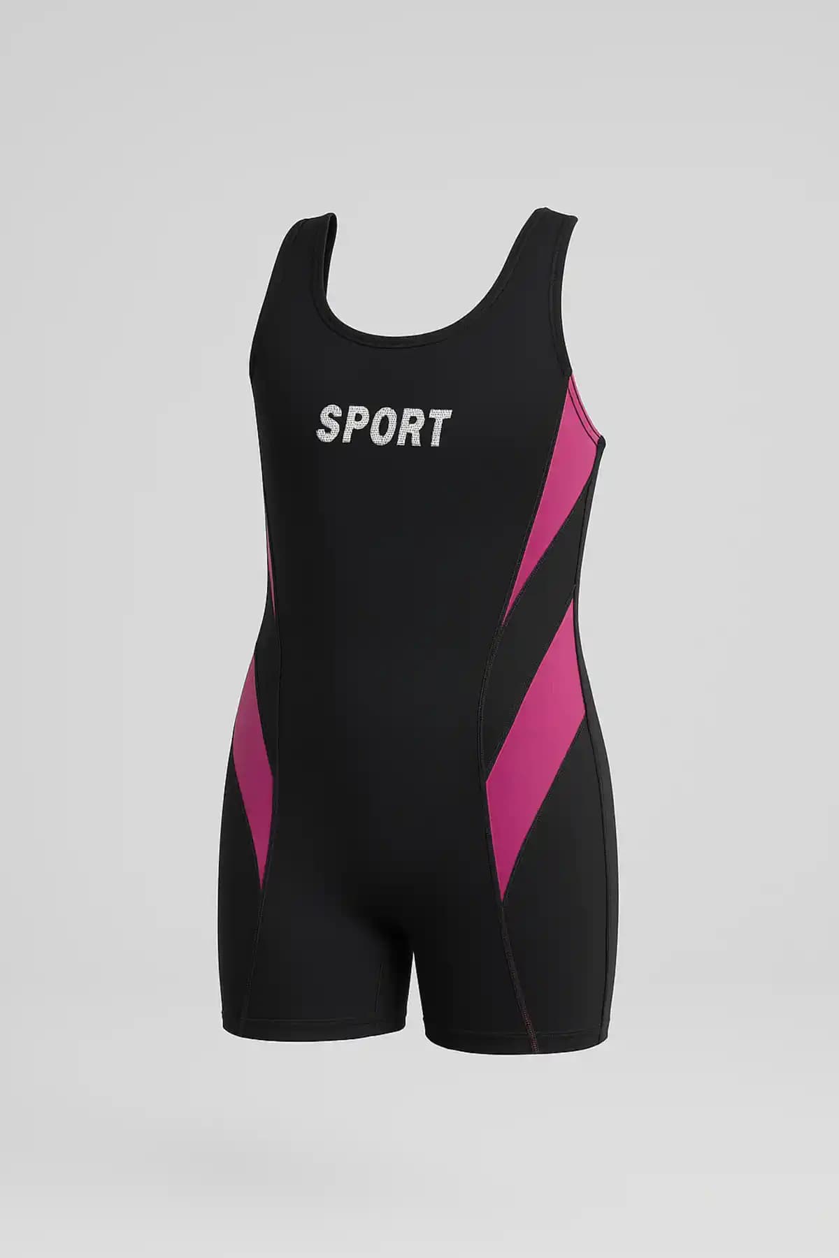 Pistyle Kız Çocuk Siyah Pembe Şortlu Yüzücü Mayosu Yazın Enerjisini Yansıtan Konforlu Tasarım