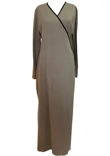 Plistre 1998_PRATIK Yandan Bağlamalı Kruvaze Namaz Elbisesi %100 Pamuk Kumaş