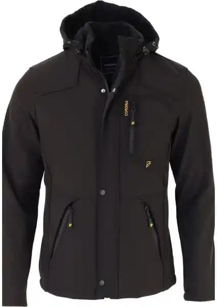 Prifaldi Erkek Siyah Softshell Mont: Su ve Rüzgar Geçirmez Şık Kış Giyim Ürünü