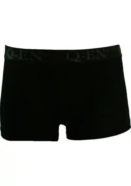 Q-En Bambu Erkek Boxer Külot 500 Siyah - Konfor ve Kalitenin Günlük Kullanım İçin Tercihi