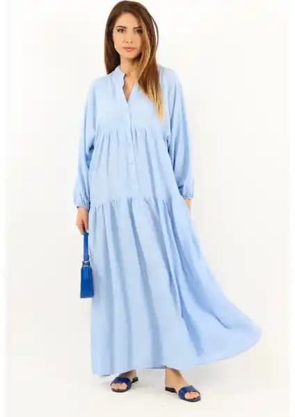 Ritnice Prive Kadın Yazlık Viskon Maksi Elbise Şık ve Rahat Yazlık Giyim Tercihi