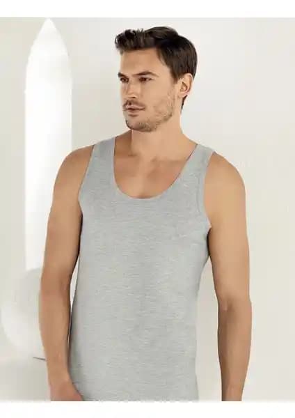 Şahinler 6'lı Paket Erkek Atlet Gri ME005 Konfor ve Kalite Sunan Günlük Kullanım İçin