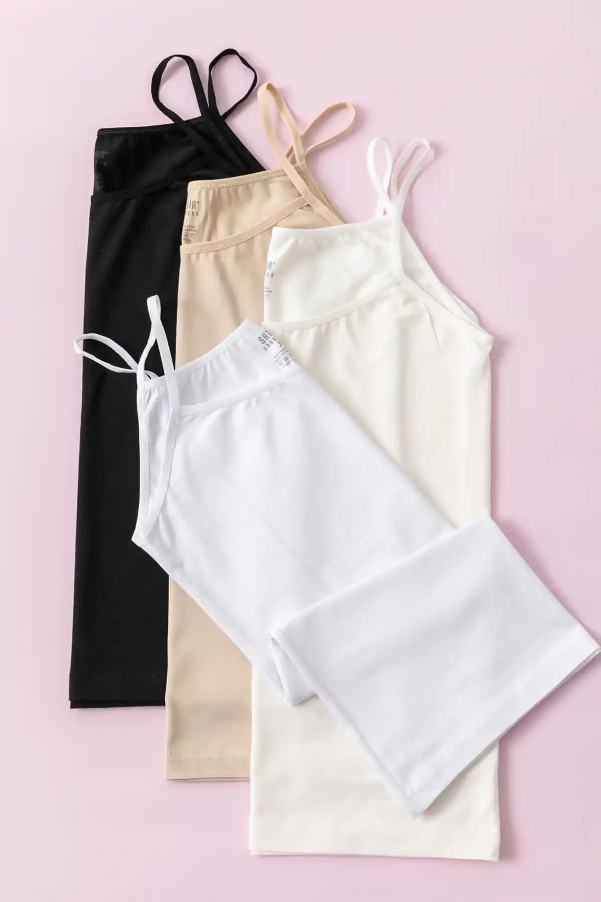 Satenia Lingerie Kadın Atletleri: Günlük Rahatlık ve Şıklık Sunan Çok Renkli Set