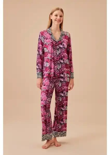 Suwen Safari Maskülen Pijama Takımı: Rahat ve Şık Kadın Gece Kıyafeti Seçenekleri
