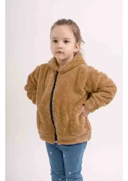 Sweet's Collection Unisex Peluş Çocuk Ceketi Yumuşak Dokulu ve Sıcak Tutucu Tasarım