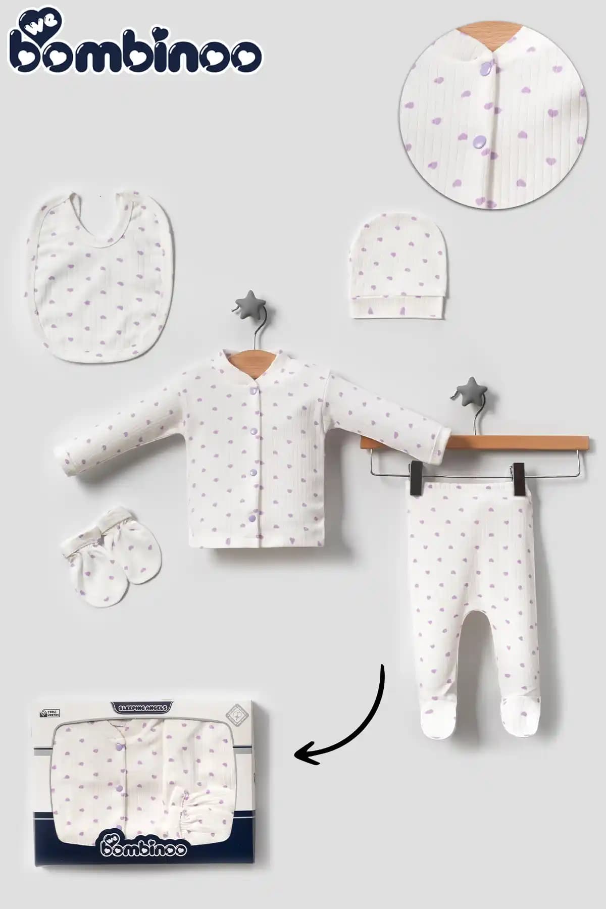 Teknotrust Organik Günlük Bebek Zıbın Seti Konfor ve Şıklık Sunar