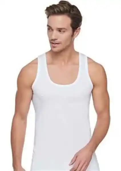 Tutku 6 Adet Erkek Beyaz Askılı Penye Atletler Günlük Konfor ve Şıklık İçin Uygun