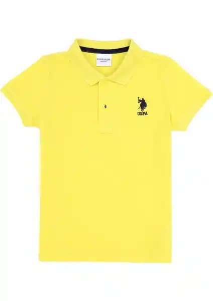U.S. Polo Assn. Erkek Çocuk Citron Polo Yaka Tişörtü Günlük ve Spor Kullanım İçin