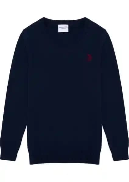 U.S. Polo Assn. Erkek Çocuk Lacivert Triko Kazak Modern ve Rahat Tasarım