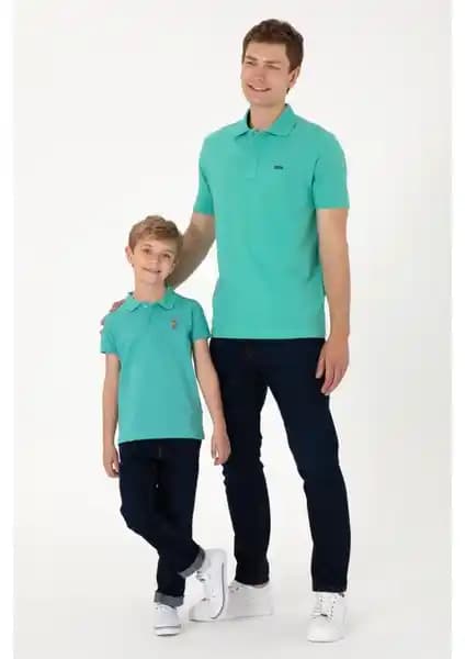 U.S. Polo Assn. Erkek Çocuk Mint Basic Polo Yaka Tişört: Günlük Şıklık ve Konfor Sunar