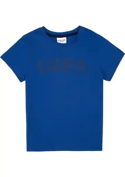 U.S. Polo Assn. Erkek Çocuk Saks Basic Bisiklet Yaka Tişörtleri Günlük ve Spor Kullanım İçin