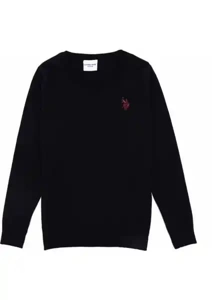 U.S. Polo Assn. Erkek Çocuk Siyah Triko Kazak: Şıklık ve Konforun Uyumlu Buluşması