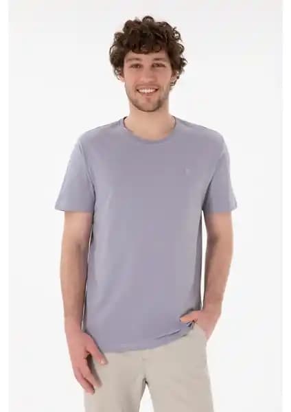 U.S. Polo Assn. Erkek Regular Fit Gri Bisiklet Yaka Basic Tişört Günlük ve Spor Kullanımına Uygun
