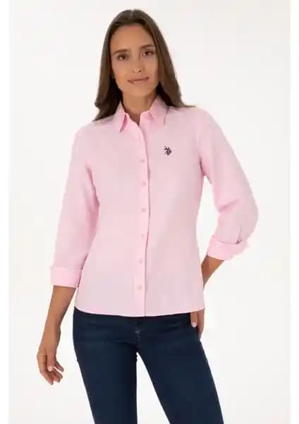 U.S. Polo Assn. Kadın Pembe Gömlek: Modern ve Şık Tasarım ile Günlük Kullanım İçin Uygun