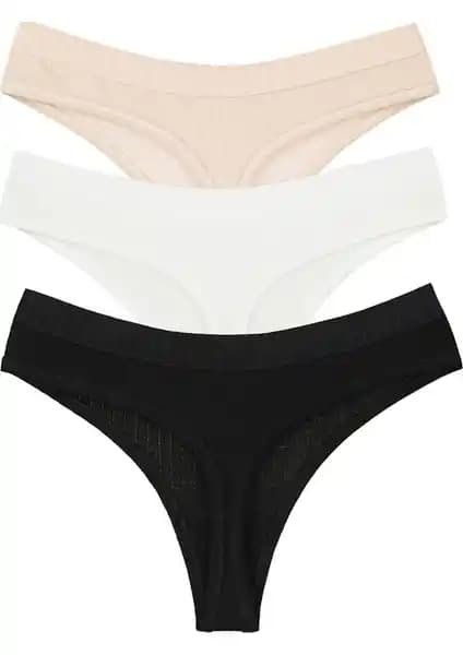 Vanilya Secret Pamuk Tanga 3'lü Paket: Konfor ve Şıklık Sunan Yüksek Kaliteli İç Giyim