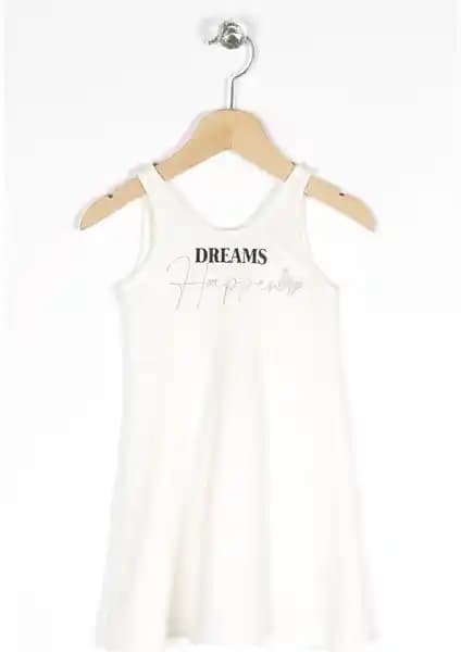 Zepkids Beyaz Kız Çocuk Elbisesi: Rahat ve Şık Yazlık Tasarım