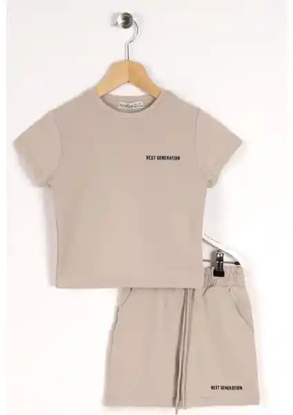 Zepkids Erkek Çocuk Next Generation Baskılı Şortlu Takım Günlük ve Oyun Aktiviteleri İçin Uygun