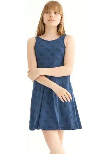 Zepkids Unicorn Desenli Kolsuz Kız Çocuk Elbisesi: Rahat ve Şık Yazlık Giyim Seçeneği