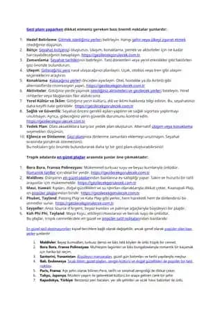 Seyahatlerde Fazla Eşya Taşımadan Kıyafet Planlama ve Paketleme Stratejileri