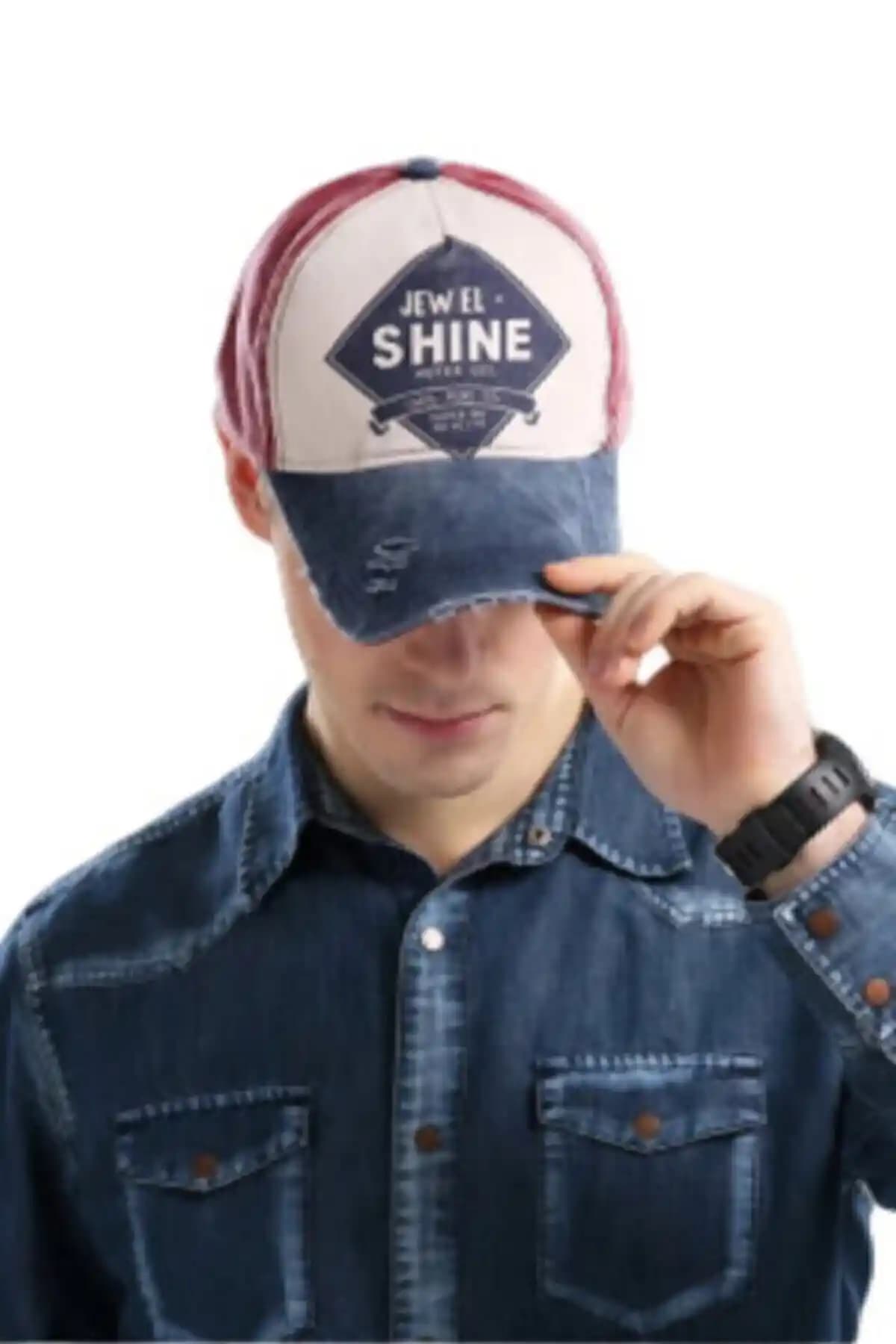 3D Unisex Lacivert Jewel Shine Beyzbol Eskitme Şapka Modern ve Konforlu Tasarım