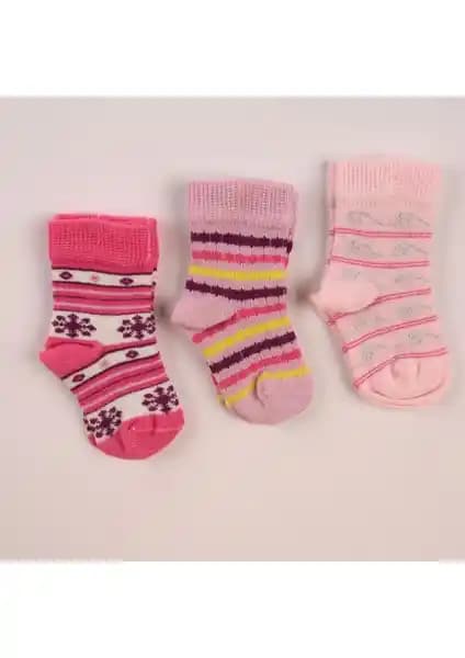 Aziz Bebe 3'lü Soket Çorap Seti Kız Çocukları İçin Konfor ve Şıklık Sunar