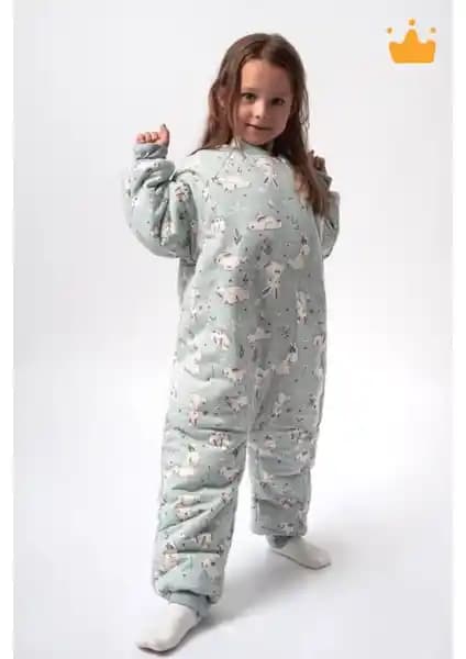Çocuklar İçin Elyaf Dolgulu Uyku Tulumu 2-8 Yaş Güvenli ve Konforlu Tasarım