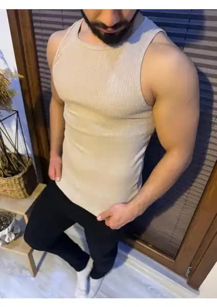 Gamaro Erkek Kaşkorse Kumaş Fitilli Atlet: Şık ve Rahat Günlük Spor Giyim Seçeneği