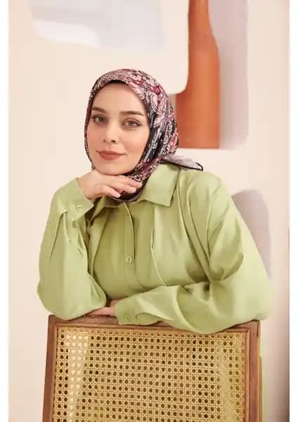 İpekhan Etnik Serisi Bordo Pamuk Viskon Eşarp: Şıklık ve Konforun Birleşimi