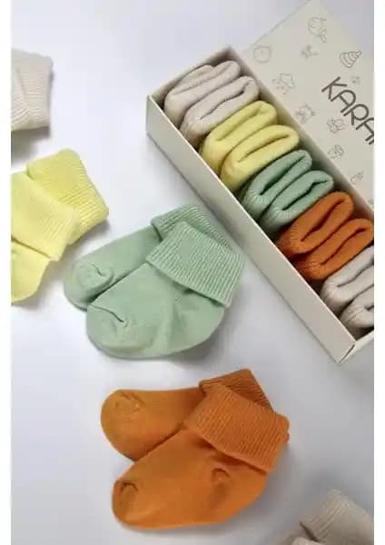 Karamila 5'li Bebek Bambu Çorap: Doğal ve Yüksek Kaliteli Bebek Çorapları