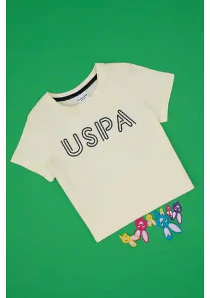 U.S. Polo Assn. Erkek Çocuk Krem Bisiklet Yaka Tişörtü Günlük Kullanım ve Konfor İçin Uygun