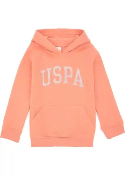 U.S. Polo Assn. Kız Çocuk Somon Kapüşonlu Sweatshirt: Şıklık ve Konforun Buluşması
