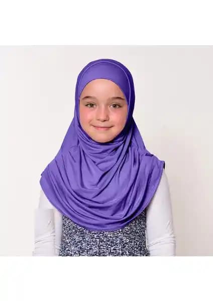 Zehranur Çocuk Viskon Tek Parça Şal Eşarp 6-11 Yaş için Pratik ve Şık Tasarım