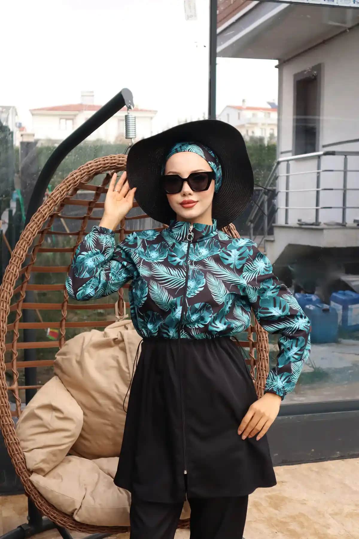 Atelier Lina Leyla Beli Ayarlanabilir Lastikli Su İtici Kumaştan Tam Kapalı Tesettür Mayo Özellikleri ve Kullanım Alanları