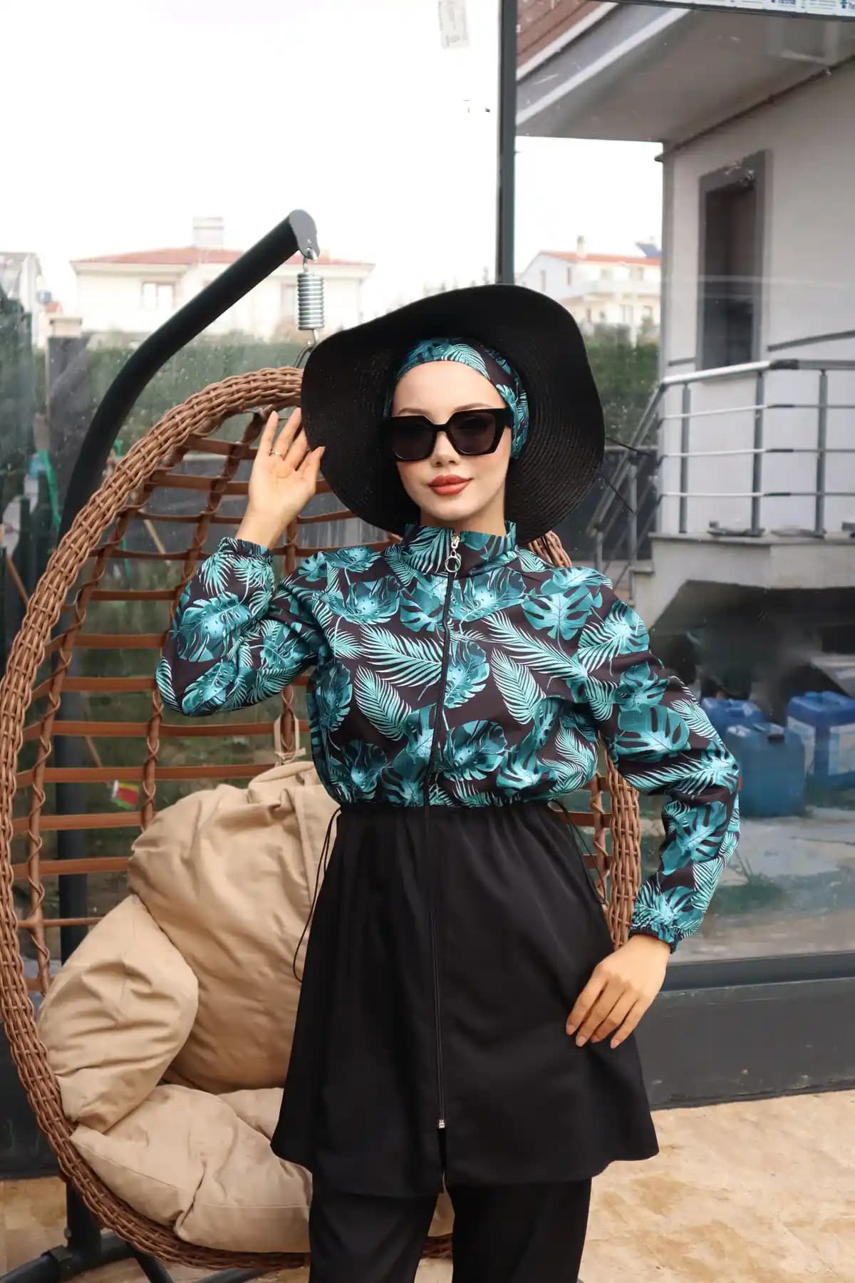 Atelier Lina Leyla Beli Ayarlanabilir Lastikli Su İtici Kumaştan Tam Kapalı Tesettür Mayo Özellikleri ve Kullanım Alanları