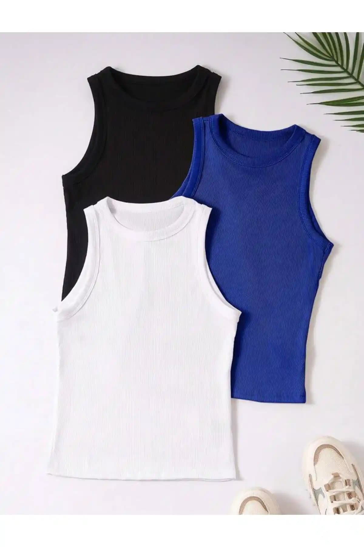 Bemmoda Kadın 3'lü Atlet Seti Modern Tasarımı ve Konforuyla Günlük Kullanım İçin