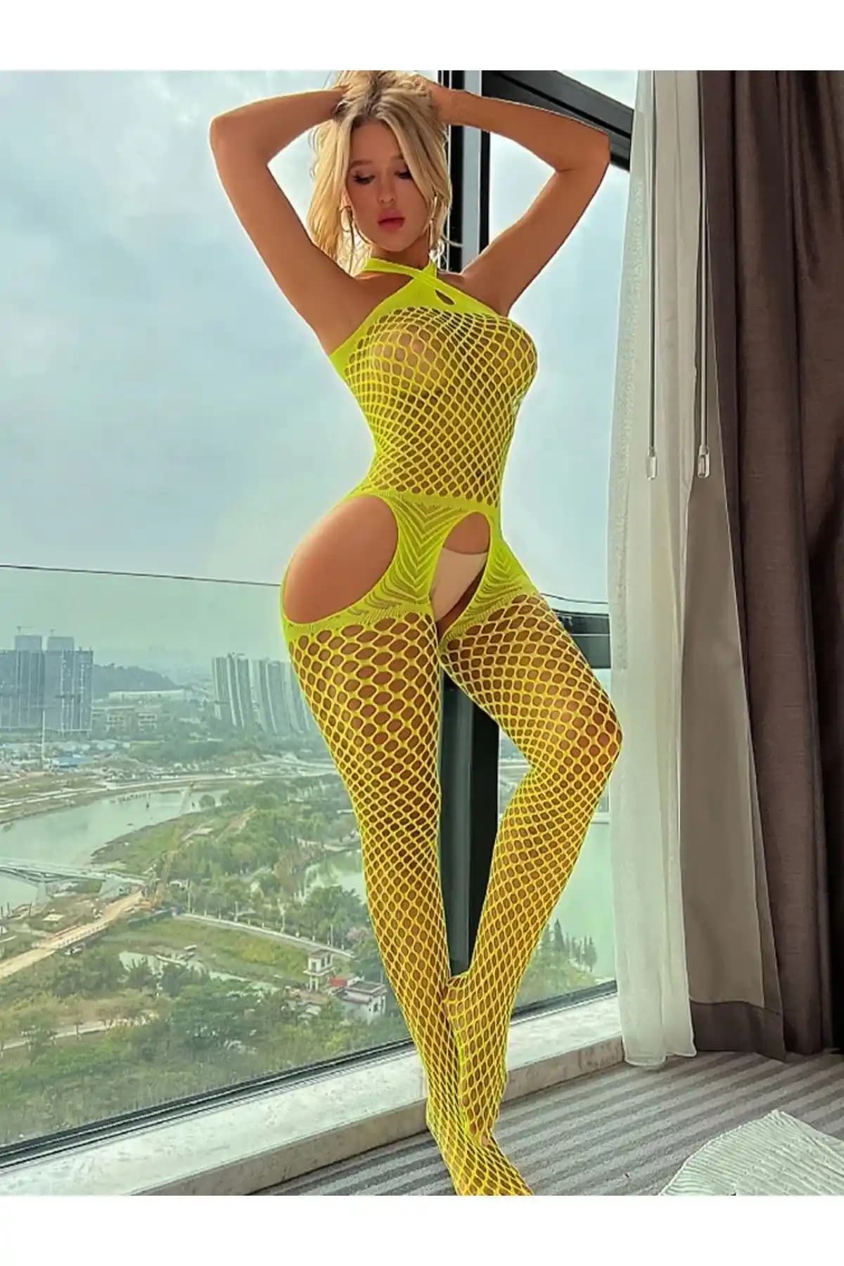 Dafri Kadın Neon Renk Fantezi Vücut Çorabı Şık ve Çekici Tasarımıyla Öne Çıkıyor