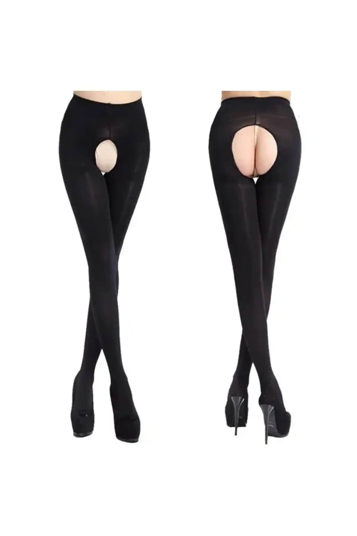 Genel Markalar 40 Den Özel Bölgeleri Açık Fantezi Külotlu Çorap: Şıklık ve Konforun Buluşması