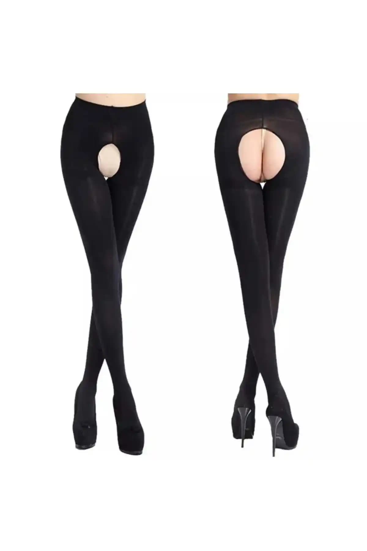 Genel Markalar 40 Den Özel Bölgeleri Açık Fantezi Külotlu Çorap: Şıklık ve Konforun Buluşması