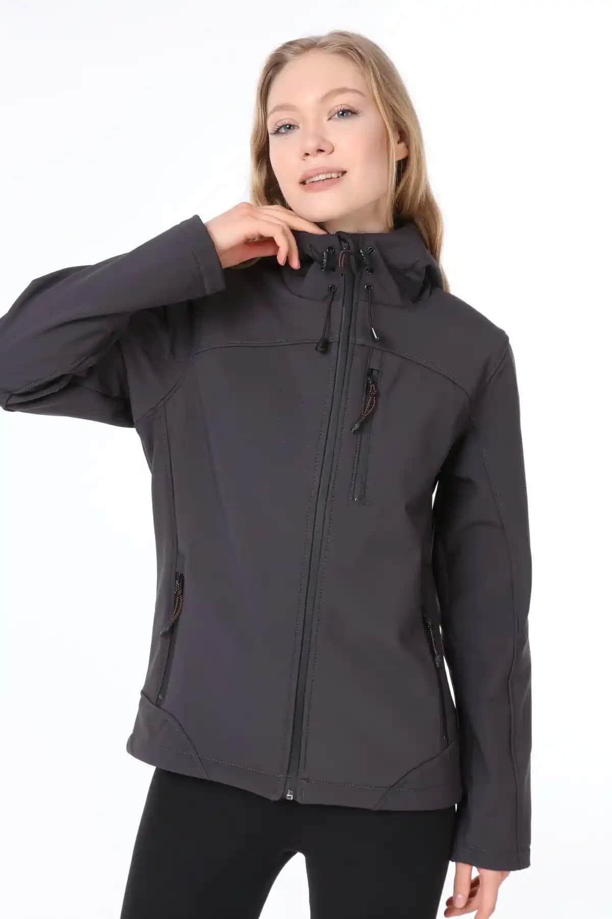 Ghassy Co Kadın Softshell Spor Montu Su Geçirmez Rüzgar Geçirmez Modern Tasarım
