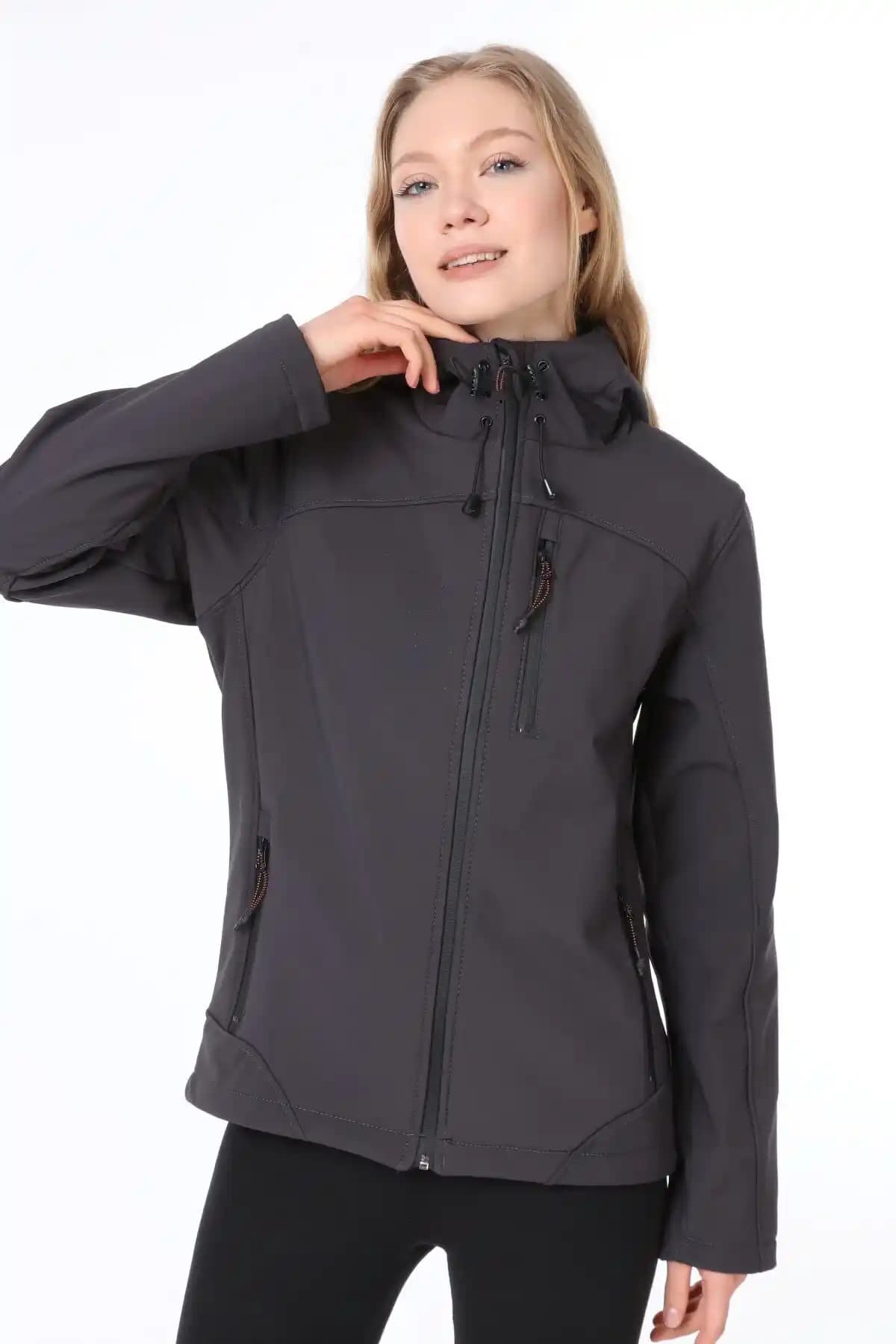 Ghassy Co Kadın Softshell Spor Montu Su Geçirmez Rüzgar Geçirmez Modern Tasarım